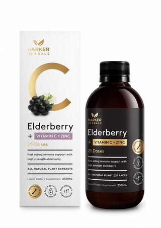 Harker Herbals BE WELL Vitamin C ELDERBERRY + Zinc