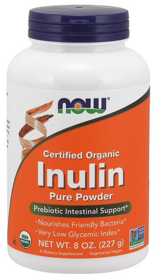 NOW Inulin - Certified Organic Pure Powder