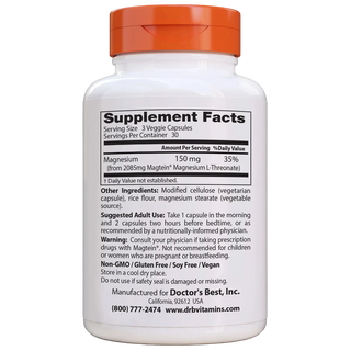 Doctor's Best | Brain Magnesium with Magtein™  50 mg