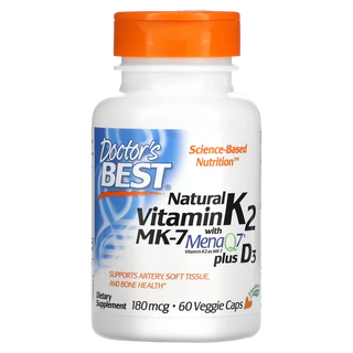 Doctor's Best | Vitamin K2 with MenaQ7 180mcg Plus D3