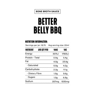 Gevity Better Belly BBQ Sauce - 375ml