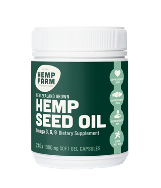 The Hemp Farm Kiwi Hemp Seed Oil 1000mg Caps