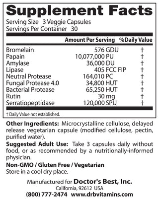 Doctor's Best - Proteolytic Enzymes