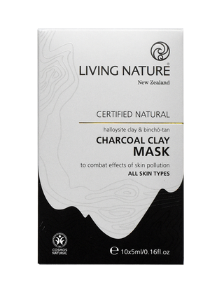 Living Nature Charcoal Clay Mask - Certified Natural