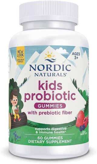 Nordic Naturals Kids Probiotic Gummies with Prebiotic Fiber