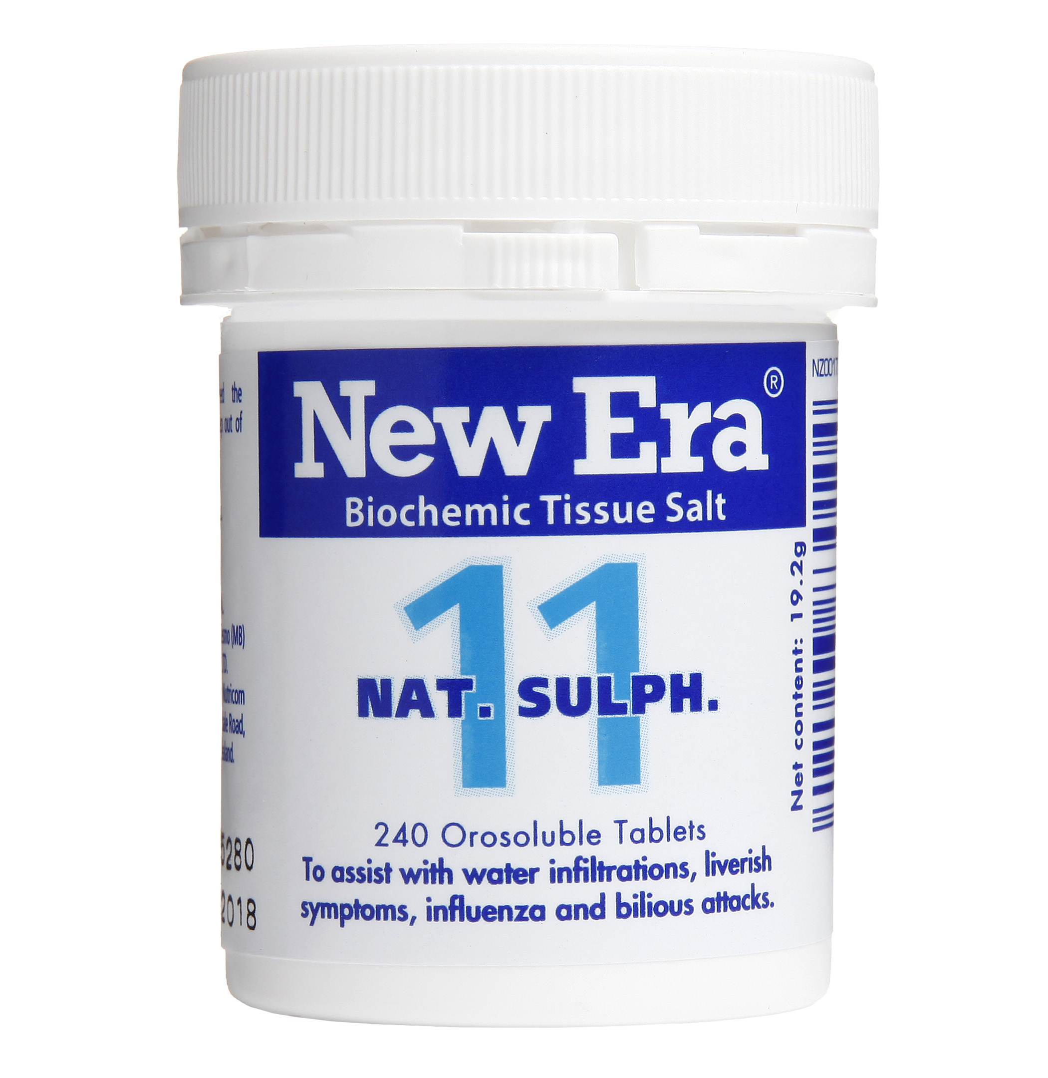 New Era No 11 Nat Sulph Mineral Cell Salts