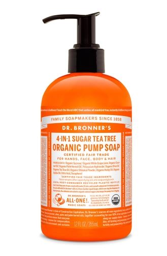 Dr Bronners 4 in 1 Sugar Tea Tree Organic Pump Soap 