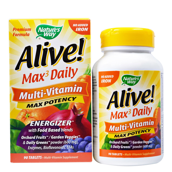 Nature\'s Way Alive Max3 Daily Multi-Vitamin No Iron Added
