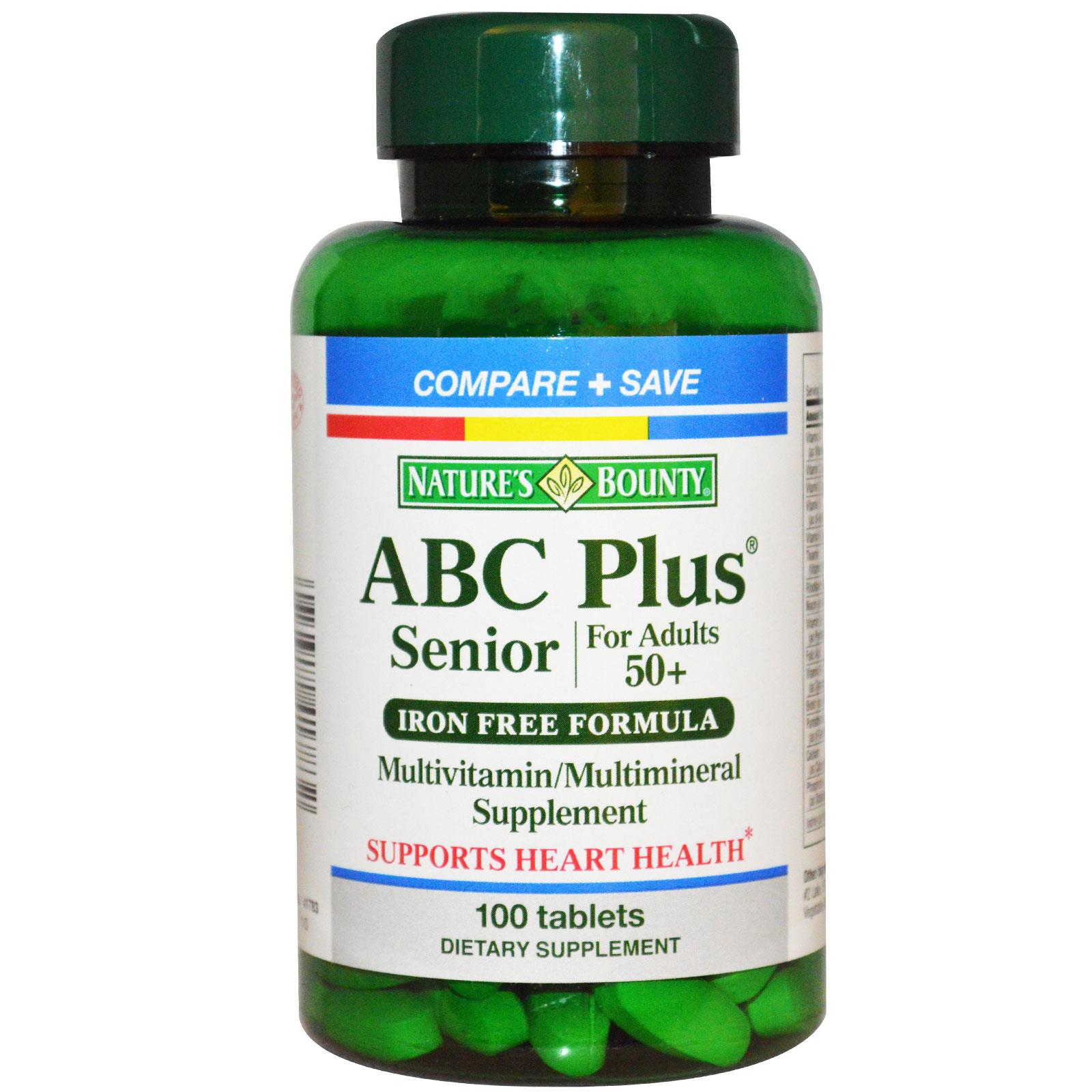 Nature\'s Bounty ABC Plus Senior for Adults 50+ Iron Free Formula